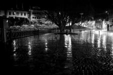 photo noir et blanc du quai du steir à quimper