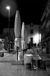 photo noir et blanc Quimper dans la nuit